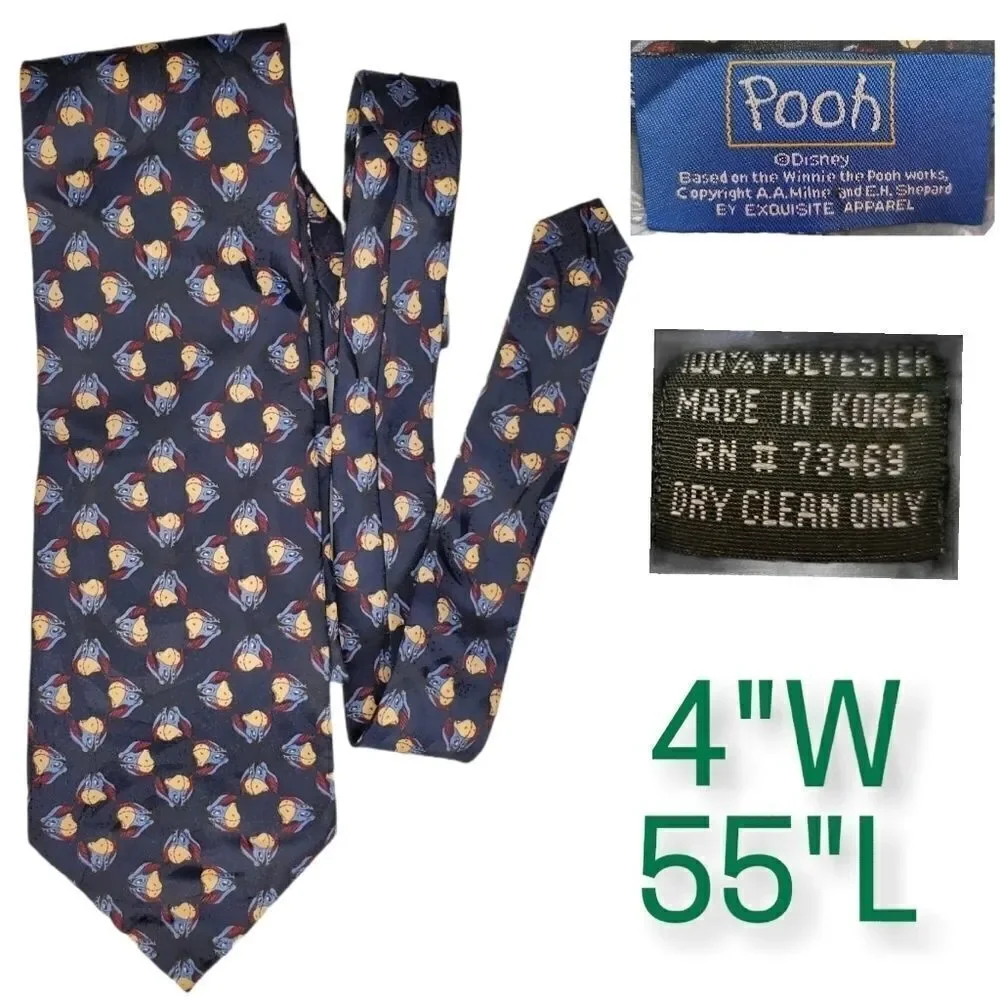 4 Vintage  Disney Winnie The pooh neck ties